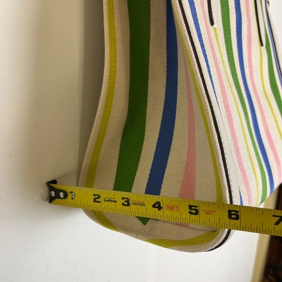 kate spade | Bags | Kate Spade Ny Nwt Breezy Rainbow Stripe  Kate Spade NY NWT Breezy Rainbow Stripe Tote Bag Multicolor Canvas Leather Purse